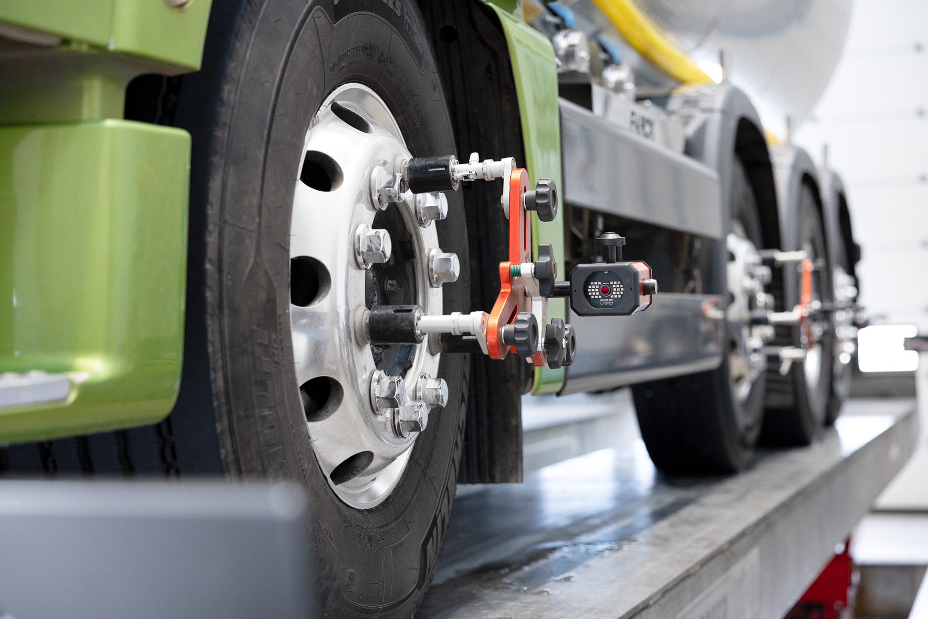 A Truck with Josam Cam-Aligners attached
