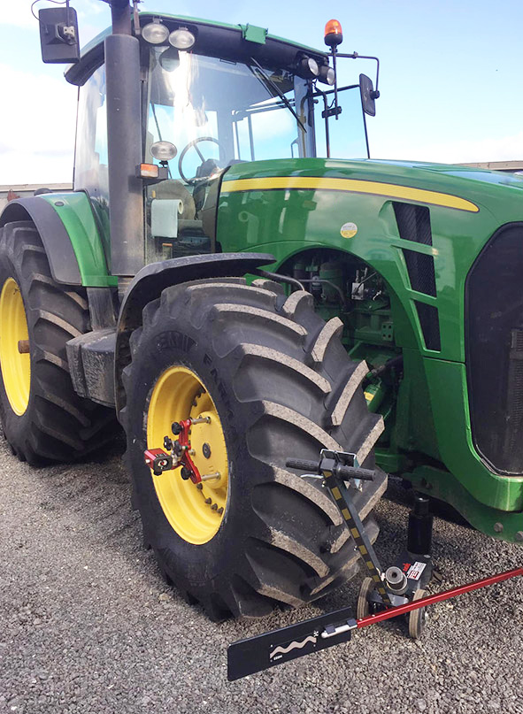 A Tractor with Josam Cam-Aligners attached