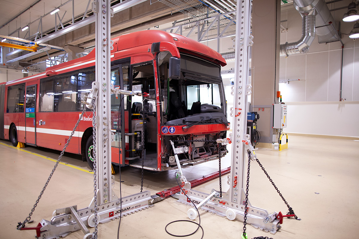 two JOSAM Cab Towers in use on a passenger bus