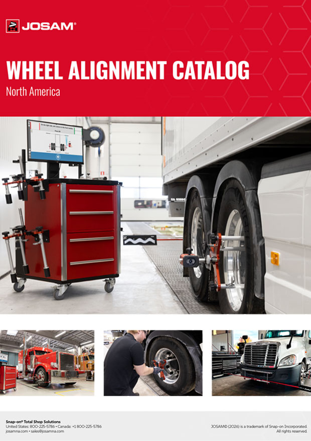 Front Page of JOSAM Wheel Alignment Catalogue